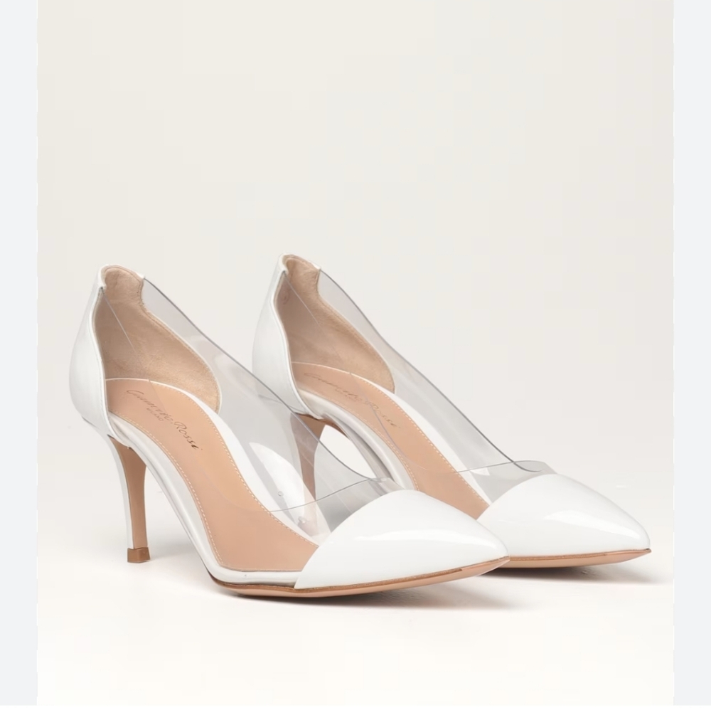 GIANVITO‎ ROSSI PVC/LEATHER PUMPS - Picture 5 of 15